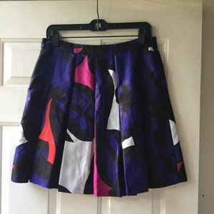 Diane von Furstenberg Box-Pleated Skirt Sz 10
